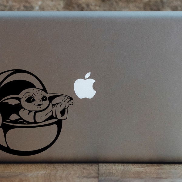 Baby Yoda Vinyl Aufkleber | Macbook Laptop Vinyl Sticker