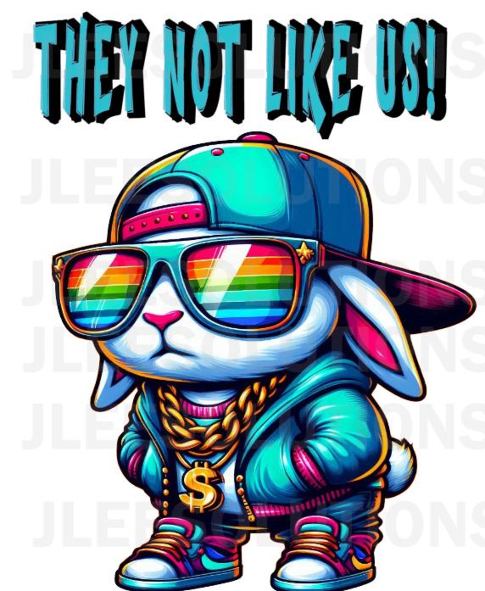 Cool Easter Bunny-png-like Us-soulful-urban-rap-swag Inspired, Digital ...