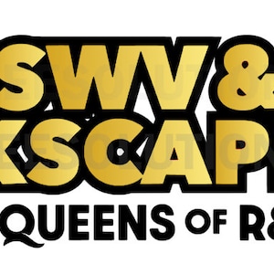 SWV e Xscape - Word Design - Queens of RandB (PNG-SVG) Mockup gratuito / Download digitale / Download immediato