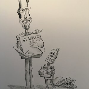 Custom Caricature of 1 - Portrait of your family, friends, pets, etc.