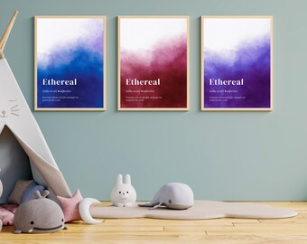VARIETY Ethereal Watercolor Dictionary Poster Print