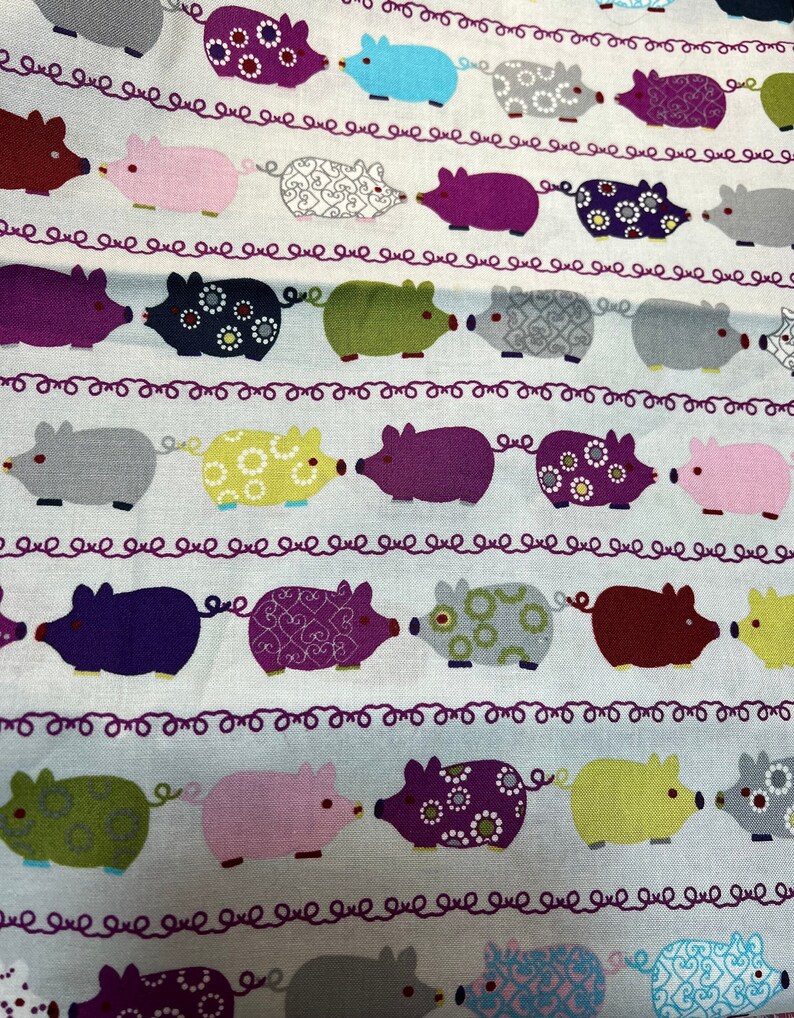 Stoff New Nordics Danish Design Pigs Fabric Printed in Japan MCS 15-070 ...