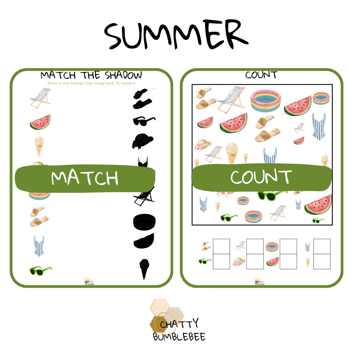 SUMMER Worksheets Bundle - Etsy