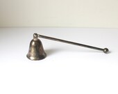 Vintage Silver Candle Snuffer, Short Handle, Hinged, Lots of Patina, Romantic Styling, Staging Decor, Elegant Candle Snuff Dining Farmhouse