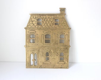 a Lot of Patina Wall Decor Mini Brass Trivet with Details Brass Decor Home Decor