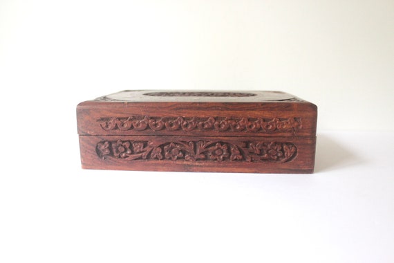 Hand-Carved Rohida Wood Brass Block (2 in) 18