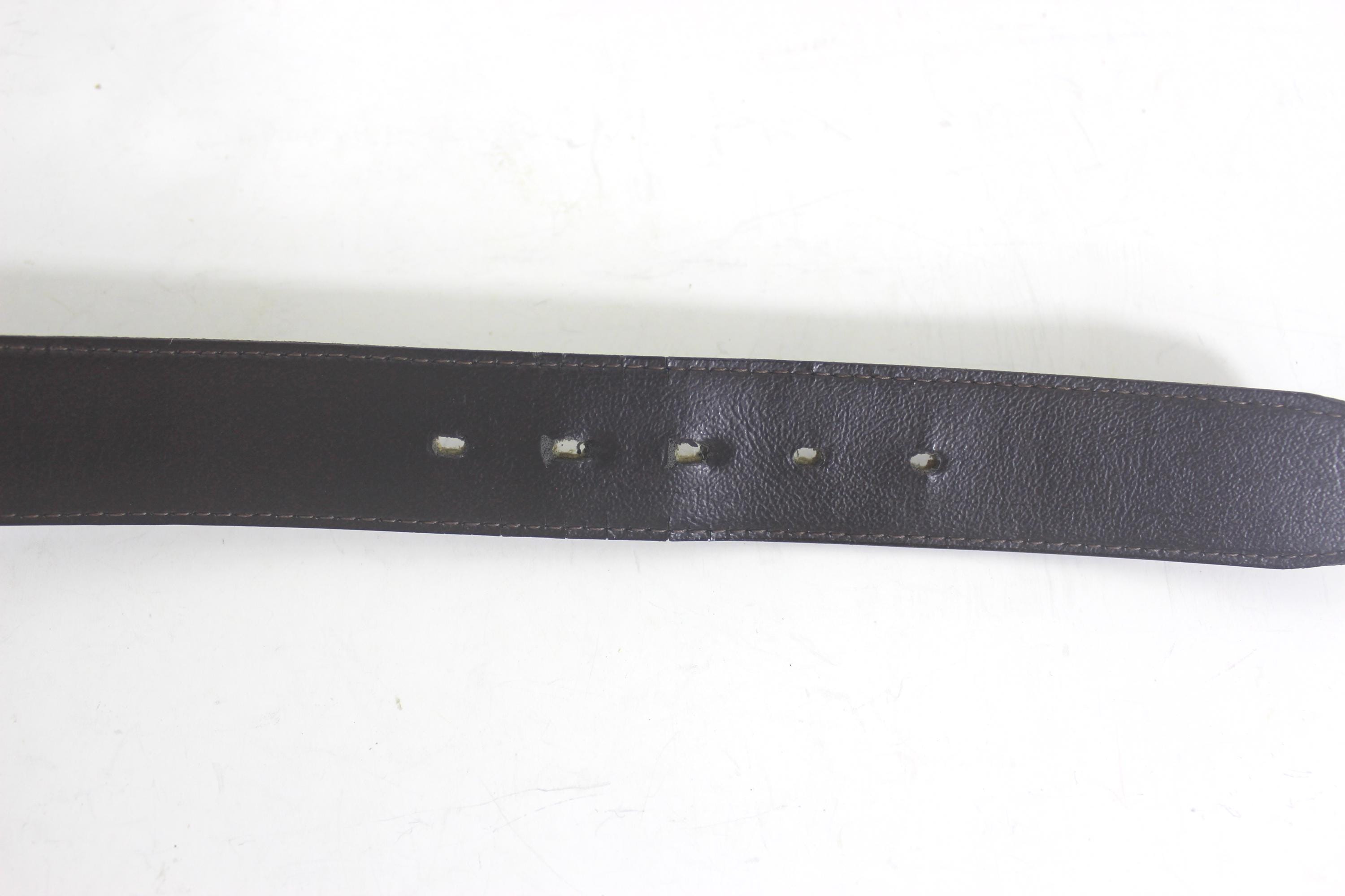 Vintage Hudson\'s of Indiana Patent Leather Belt Reddish Brown Croc Embossed 36 36”-39” Vintage Red / Brown Croc Embossed Leather Belt Men main image 4
