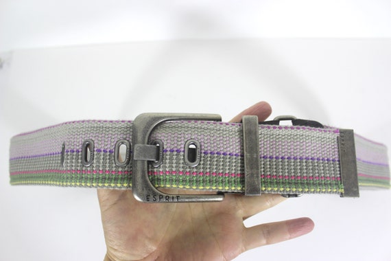 36”-40” ESPRIT Colourful Wide Fabric Belt with An… - image 4
