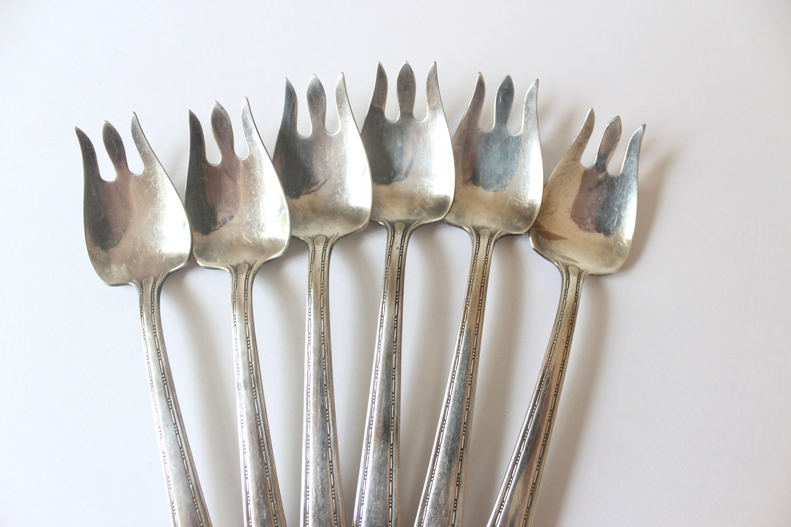 1930 Vintage Silver Ice Cream Forks Set of Six Alvin Plate Etsy