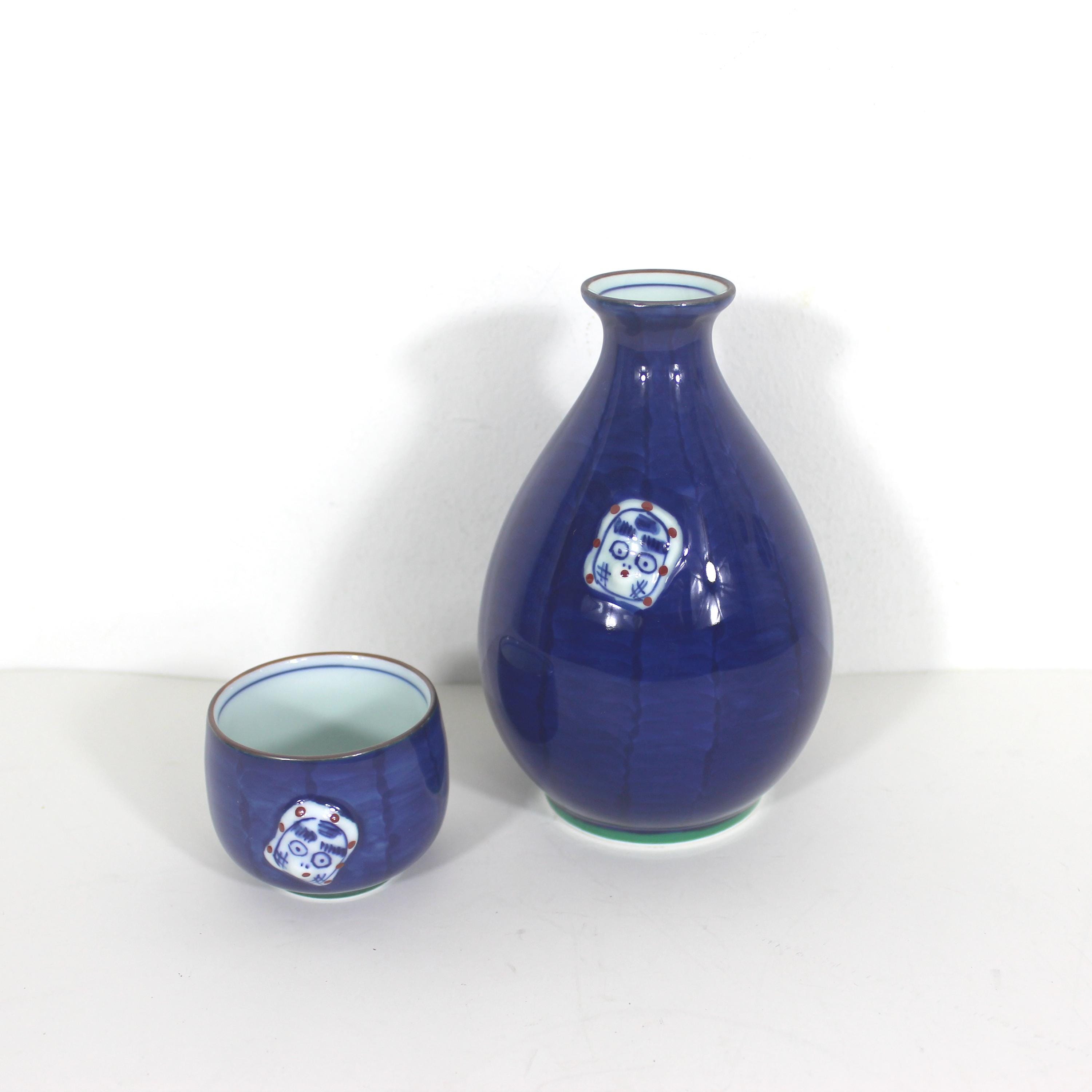 Tokkuri Sake Cup Arita Ware Fukumine Kiln Sake Bottle Choko Set