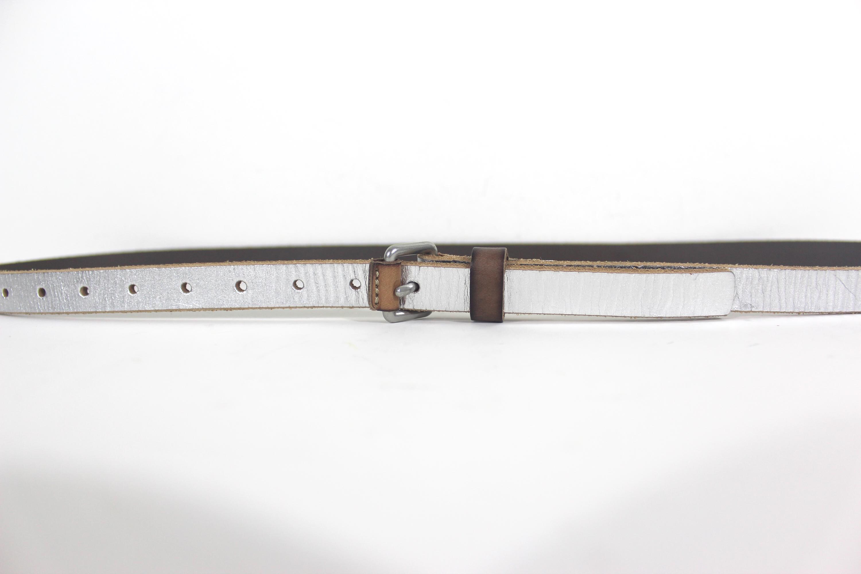 Vintage 1990s Daniel Y Silver Metallic 3” Wide  Leather Statement Belt Wide 90s Belt - Etsy main image 2