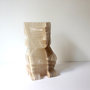 Vintage Tiki Totem Statue, Onyx Mayan Bookend,  Sculpture Hawaiian Tiki God, Polynesian Pop, Luau Decor Tiki Bar Styling, Figurine, Marble