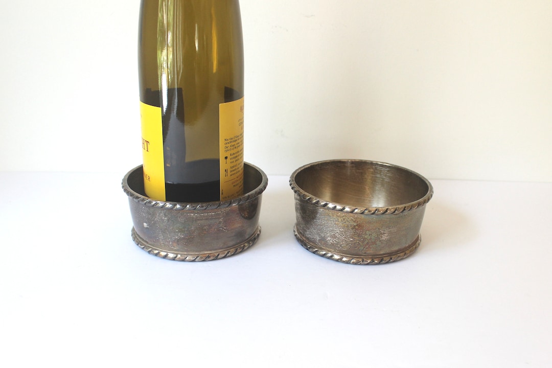 Vintage Pair of Wine Bottle Coasters