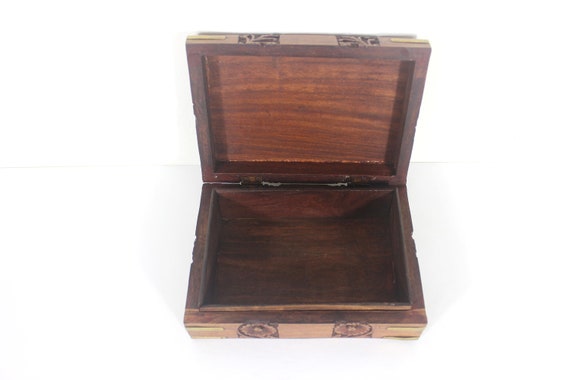 Hand-Carved Rohida Wood Brass Block (2 in) 06 main image 1