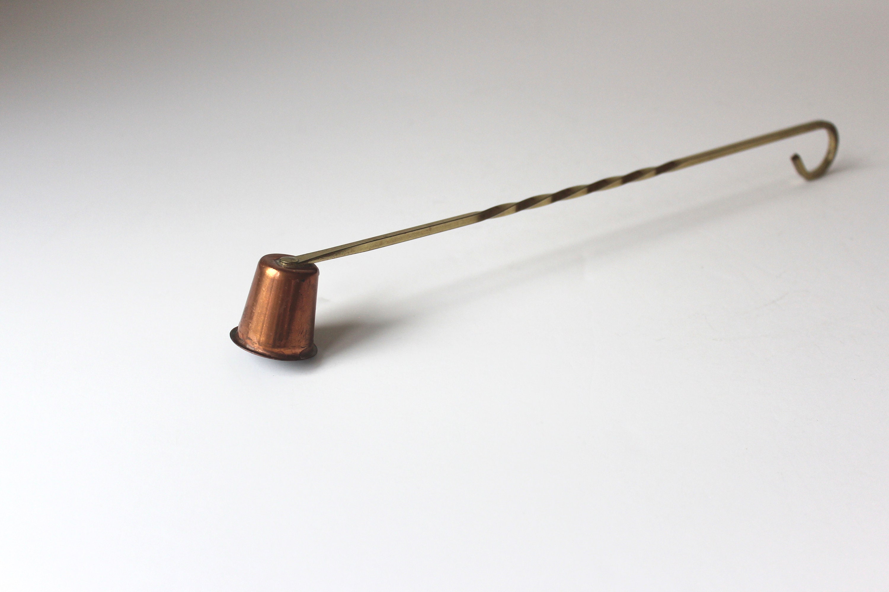 Vintage Copper and Brass Candle Snuffer Twisted Handle Etsy UK