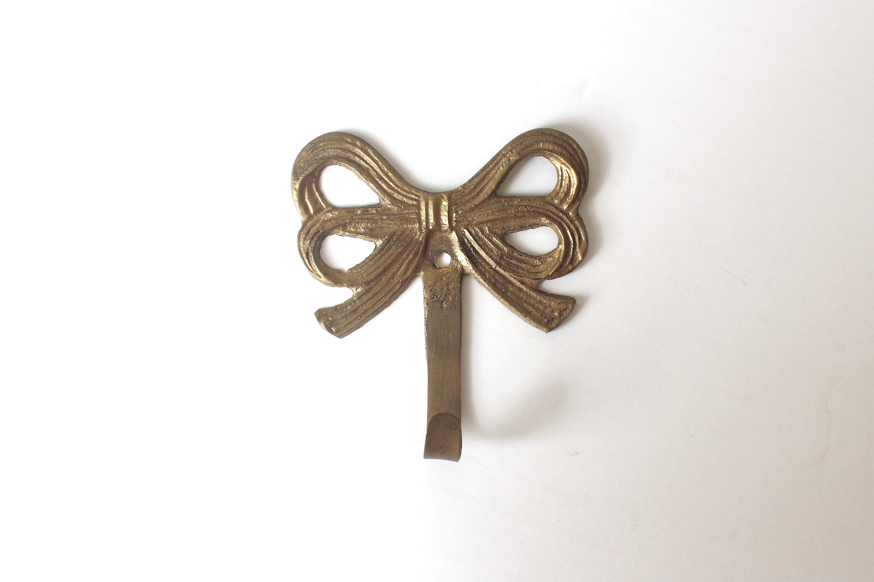 Vintage Brass Bow Wall Hook Coat Hook Hat Hook Vintage Etsy