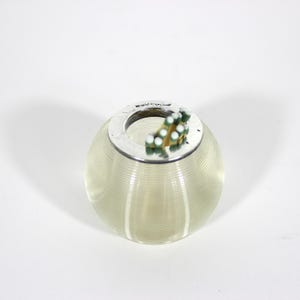 Baguette anglaise ancienne en argent sterling et verre, poinçonnée