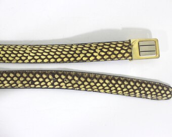 37”-42” Vintage Genuine Snake Skin Belt Large L Large Made  display picture 1