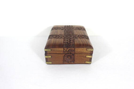 Hand-Carved Rohida Wood Brass Block (2 in) 05 main image 1
