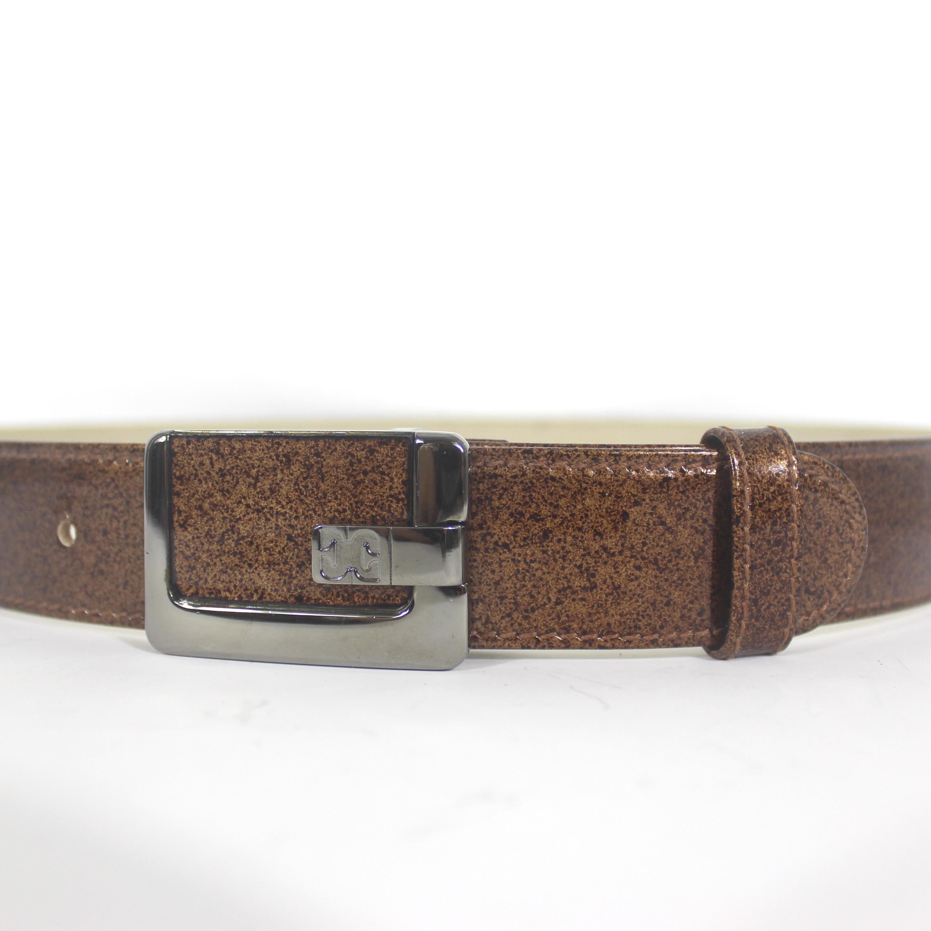 27”-29” ESCADA Patent Leather Belt Bronze Color Vintage  display picture 2