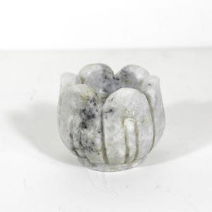 Vintage Carved White Marble Tea Light Candle Holder Tealight Candleholder
