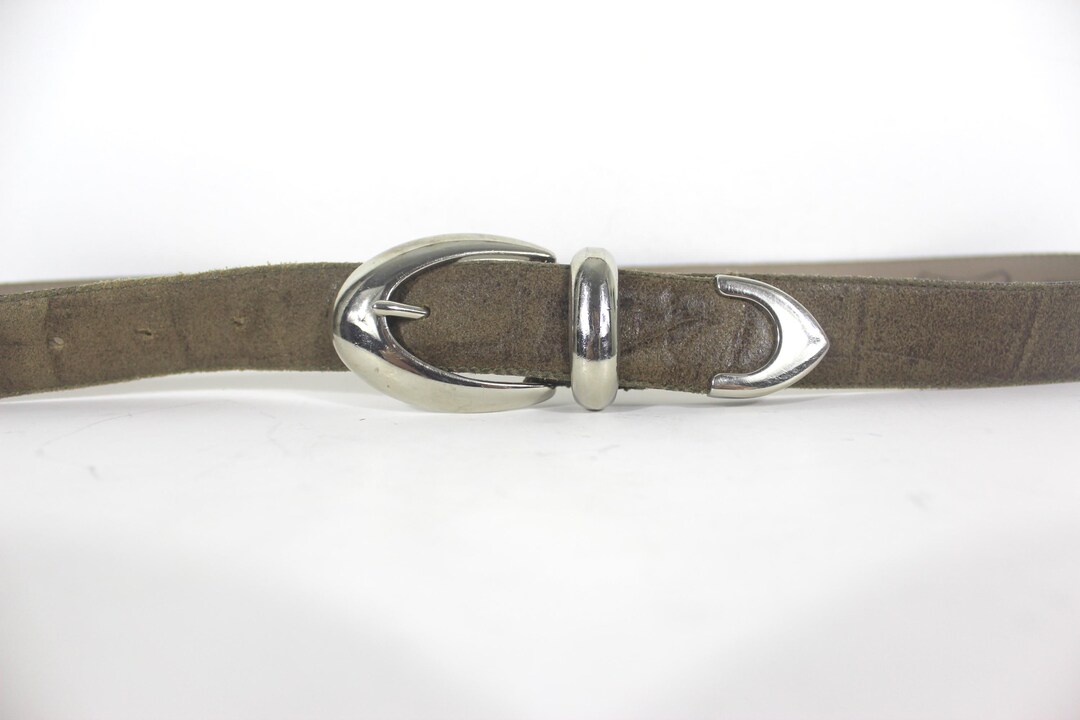 34”-38” Italian Khaki Green Gray Croc Embossed Western  display picture 3