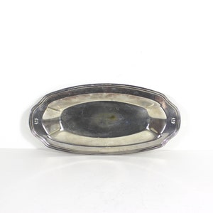 Vintage Silver Plate Bread Basket, Oval Shallow Platter Dish, Bowl, Tray, Patina, Dinner Party, Entertaining Style, Family Meal