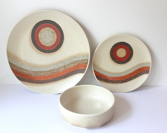 1970’s Mikasa Indian Feast Rising Sun Plates, Your Choice, Dinner, Salad, Speckled Biscuit Soup Bowl, Choose Size Number Replacements Japan