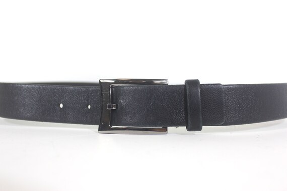 31”-34” SUZIE ROHER Butter Soft Black Leather Vintage Belt  display picture 2