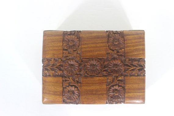 Hand-Carved Rohida Wood Brass Block (2 in) 07