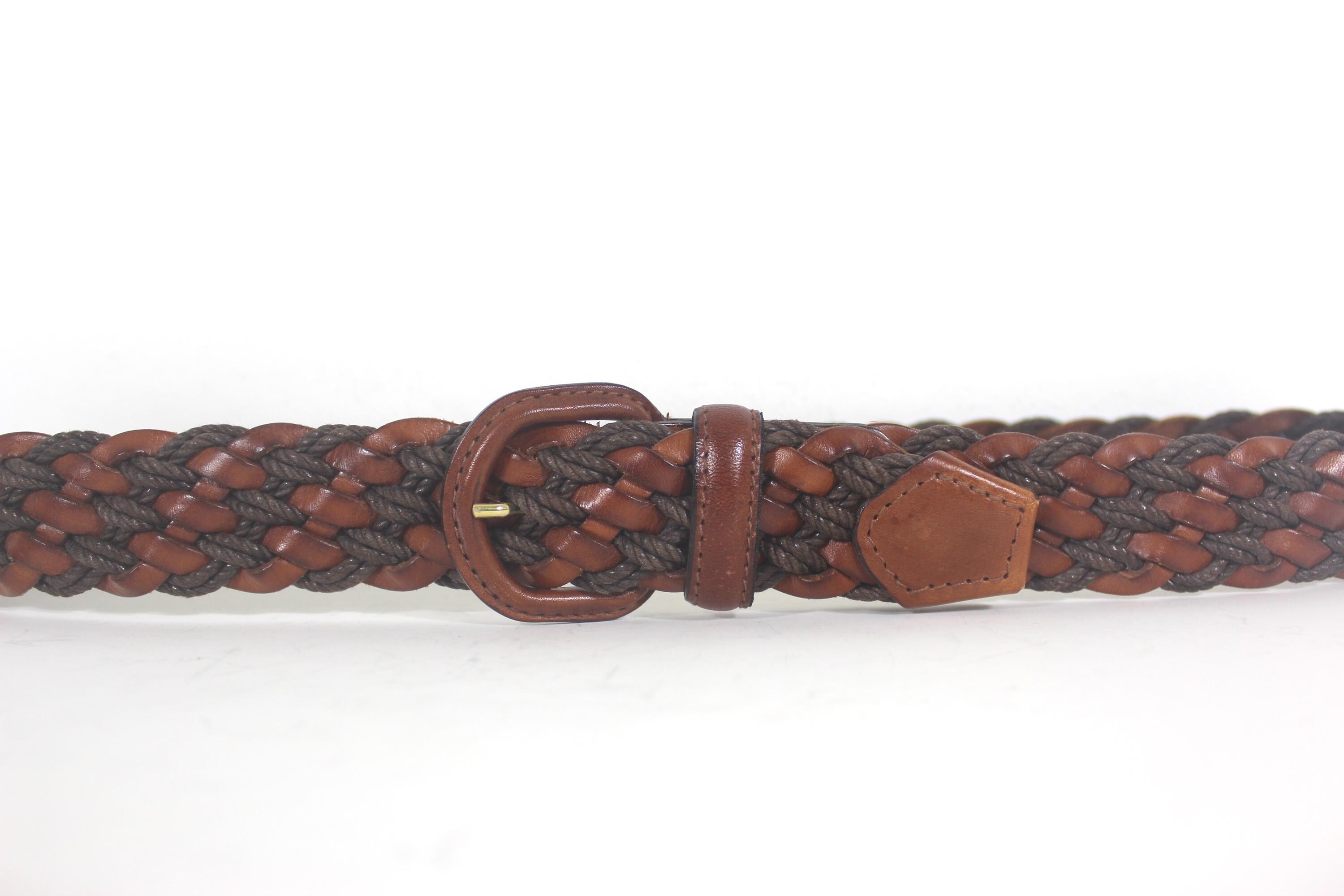 Presh Genuine Leather Vintage Fabric Encased Buckle Belt sz: 34 Amazon.com: Women main image 3