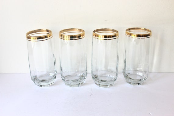 Clear Nova Tumbler Glasses Set of 4 Tall Tumbler Glasses