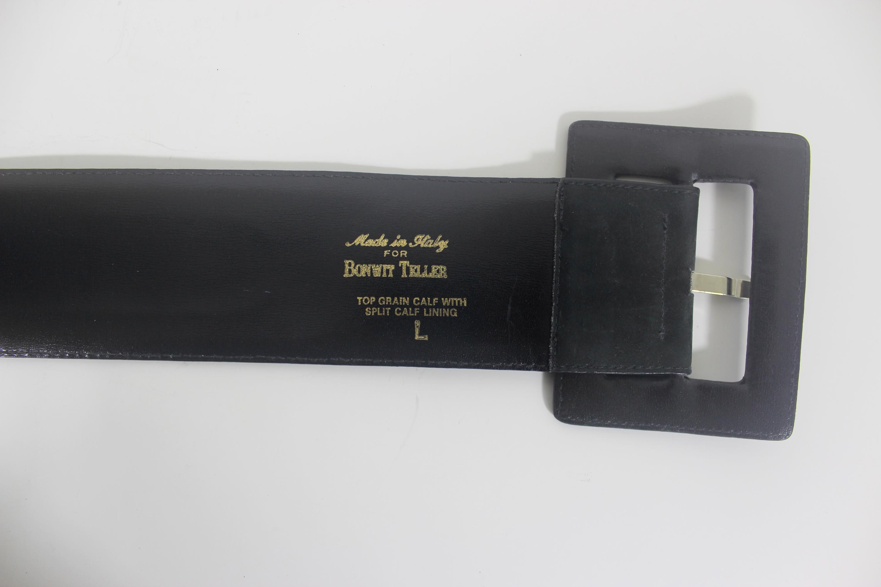 Bonwitt Teller Vintage Patent Leather Belt Vintage Bonwit Teller Leather Belt — Wornable main image 4