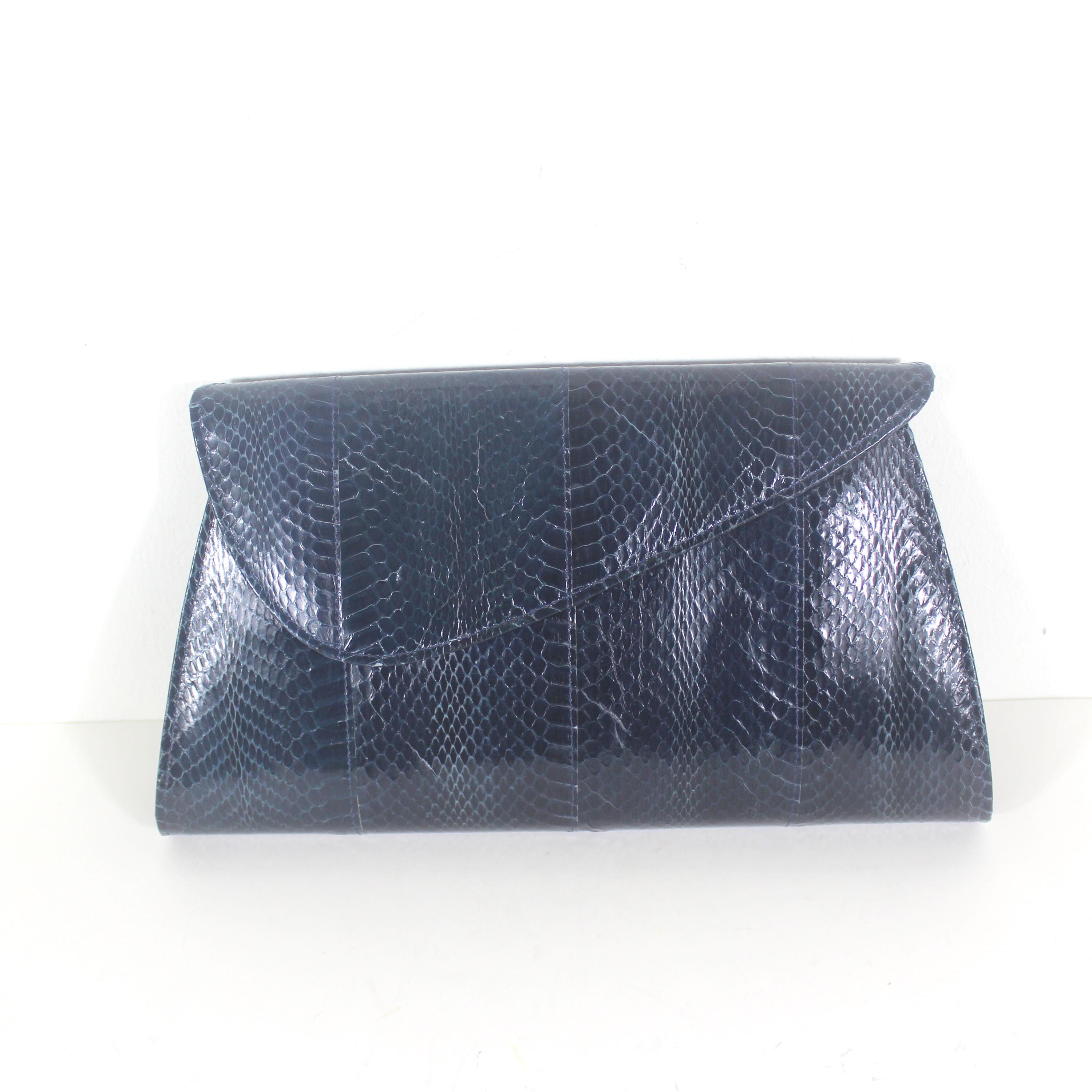 Large Snakeskin Clutch