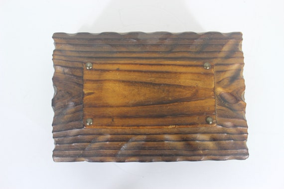 1970’s Wood and Faux Leather Box, Vintage Trinket… - image 2