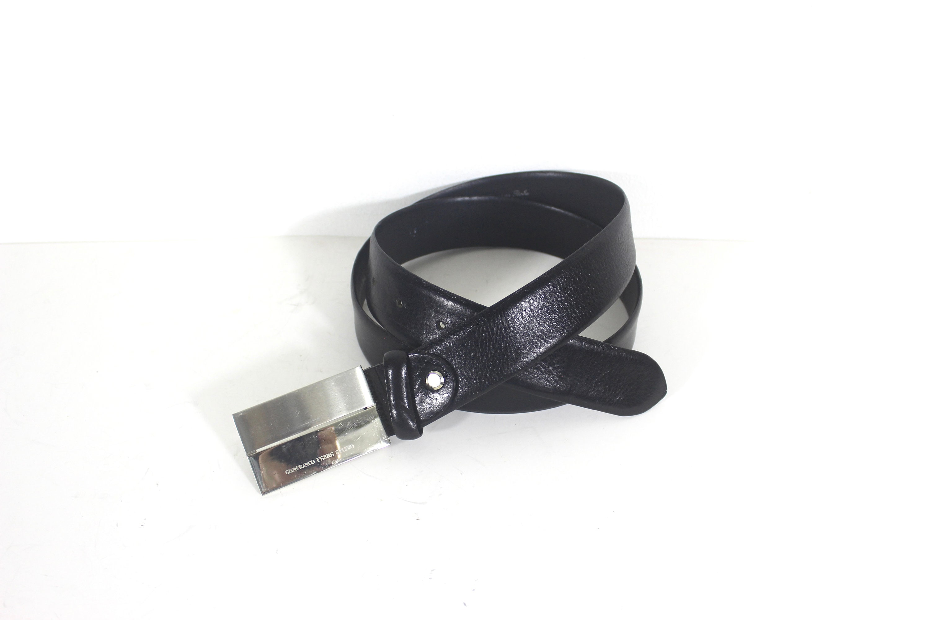 Gianfranco Ferre Black Leather Belt Gianfranco Ferre Italian Leather Belt main image 3