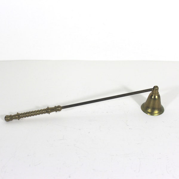 Vintage Solid Brass Candle Snuffer, Detailed Handle Patina Corrosion, Romantic Styling, Staging Decor, Elegant Candle Snuff Dining Farmhouse