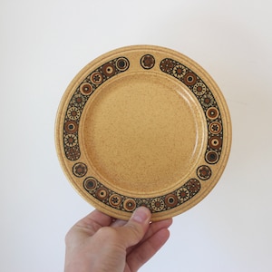 Set of Two 2 Kiln Craft Bacchus 6.5” Side Plates, Retro Seventies, Mid Century Staffordshire England Stoneware Pottery