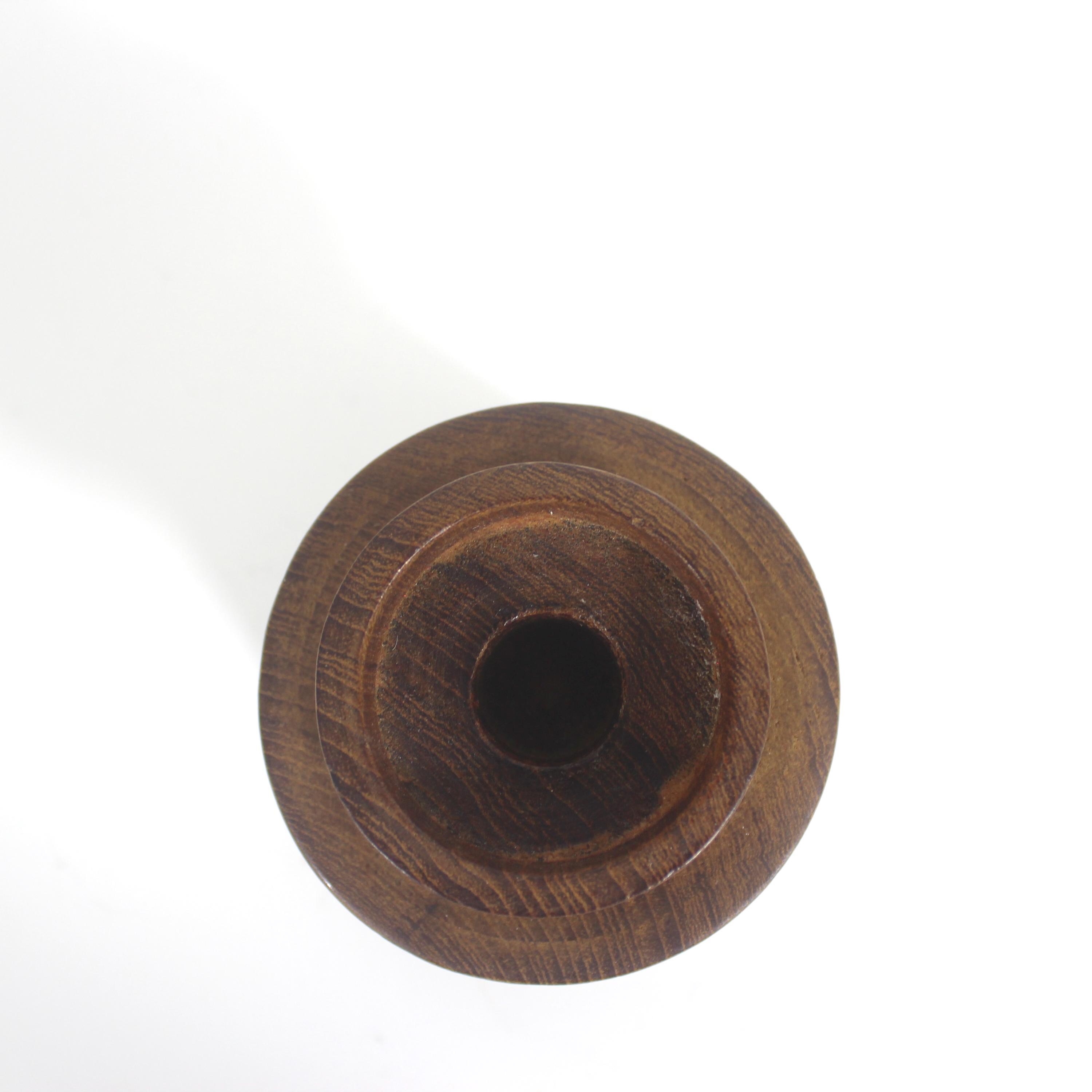 Mid Century Modern Teak Wood Candle Holder, Danish Modern Style Vintage ...