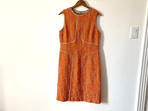 anne klein orange dress Anne Klein Womens Burnt Orange Faux Wrap Dress Size 2 Office Night Out Dinner