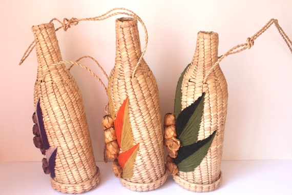 Choice Vintage Wicker Wine Bottle Carrier, Holder… - image 5