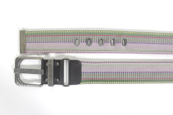 36”-40” ESPRIT Colourful Wide Fabric Belt with An… - image 2