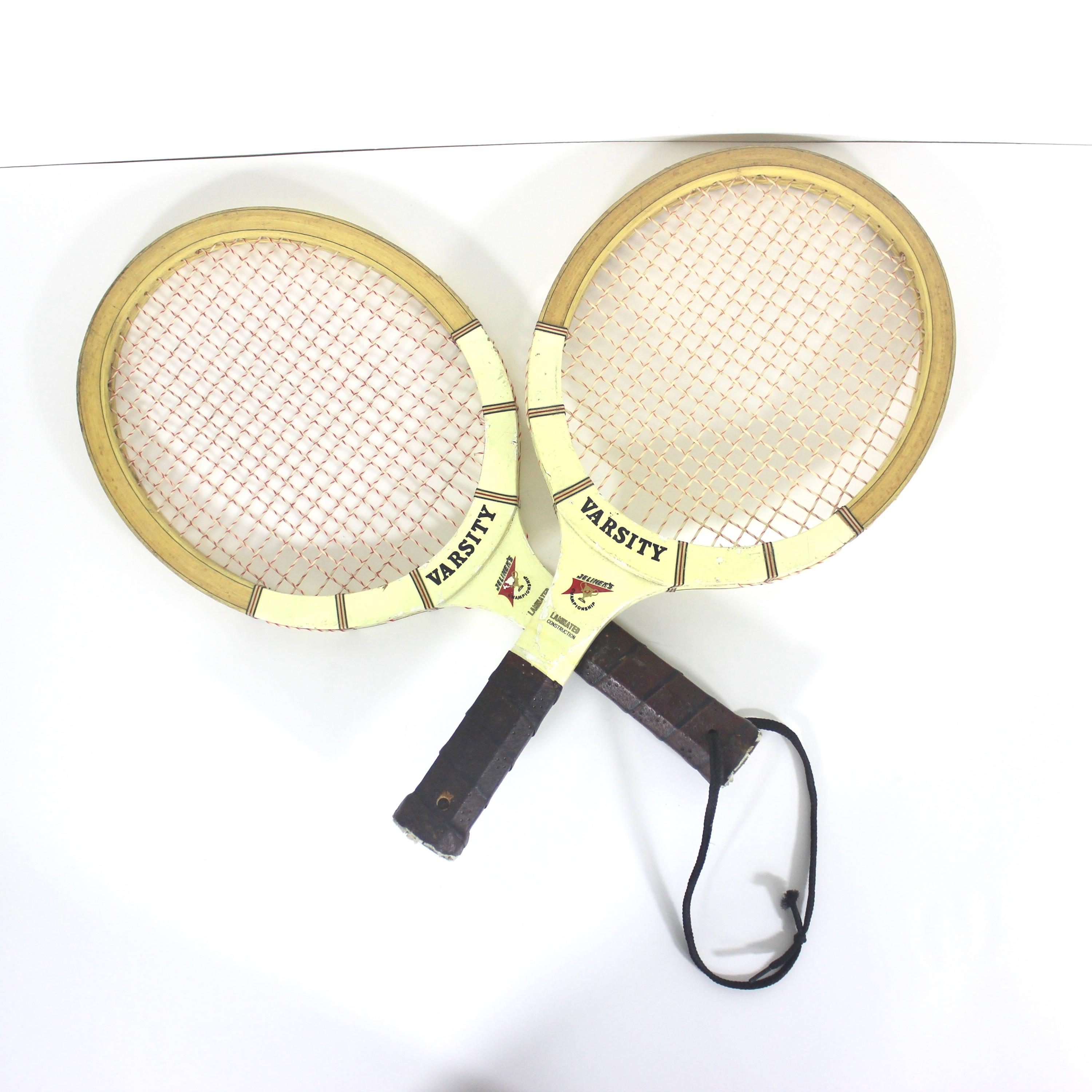 Lot De 3 Raquettes De Tennis Vintage Années 50/60 – Anciennes, Cadre Bois