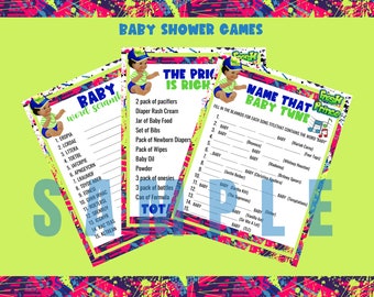 Fresh Prince Baby Shower Games, 90s Theme Baby Shower Games, Instant Download, Printable