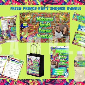 Fresh Prince Baby Shower Bundle, 90s Baby Shower Bundle, Fresh Prince Printable, Fresh Prince Theme, 90s Theme (DIY Printables)