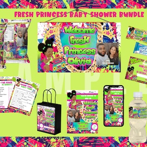 Fresh Princess Baby Shower Bundle, 90s Baby Shower Bundle, Fresh Prince Printable, Fresh Prince Theme, 90s Theme (DIY Printables)