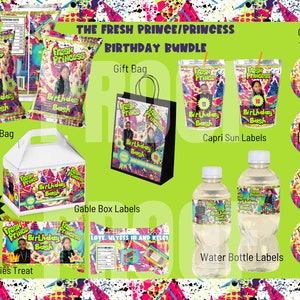 Fresh Prince  Fresh Princess Birthday Bundle, 90s Birthday Bundle, Fresh Prince Printables, Fresh Prince Fresh Princess Theme, 90s Theme