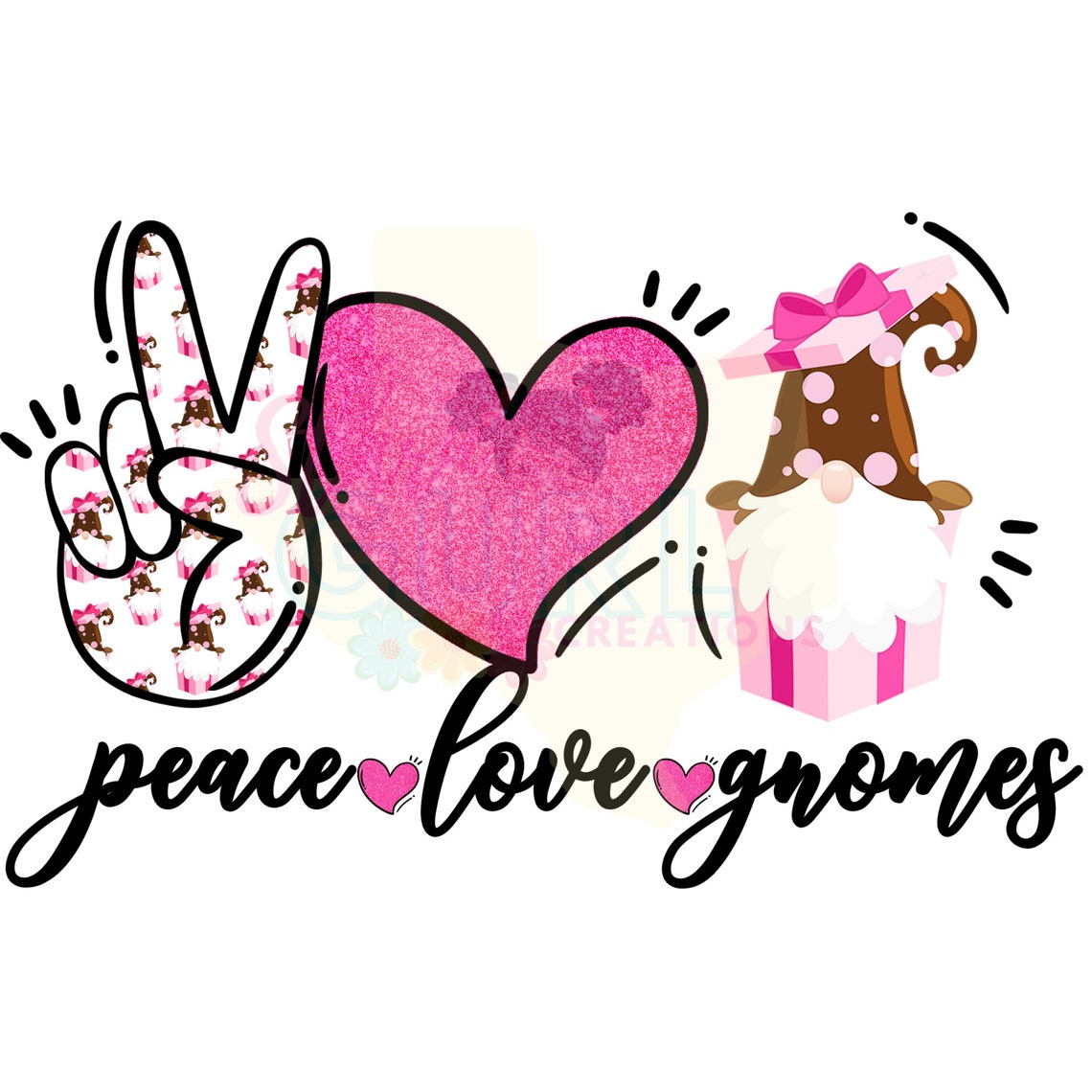 Peace Love Wine Valentine Gnomes Embroidery Peace Love Wine Valentine Gnomes Embroidery