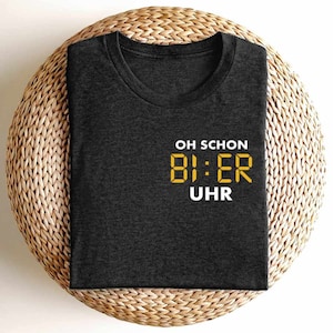 2x Bügelbild: Oh schon Bier Uhr - 2 Stück - Zum Aufbügeln für Textilien (inkl. Bügelfolie & Anleitung)