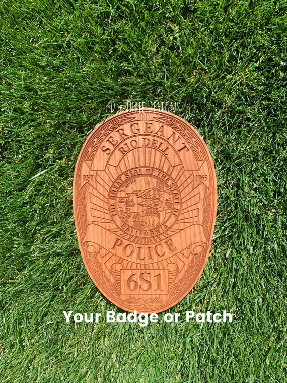 Rio Dell California Wooden Police Badge // California Police - Etsy Rio Dell California Wooden Police Badge // California Police - Etsy
